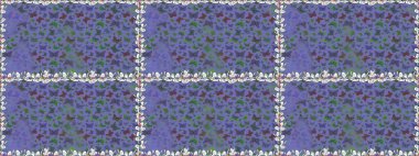 Raster illüstrasyonu. Elin kusursuz deseni suluboya desenli siluet kelebekleri. Klasik tarzda hem de. Menekşe rengi illüstrasyon.