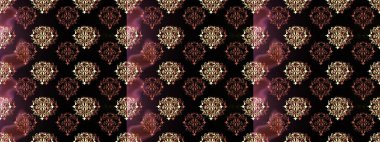 Barok tarzında kusursuz bir doğulu süsü. Raster geleneksel altın pürüzsüz desen siyah, kahverengi ve mor renkler.