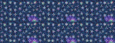 Çiçekli eskiz deseni. El çizimi. Mavi renkli çiçekler. Suluboya çizimi.