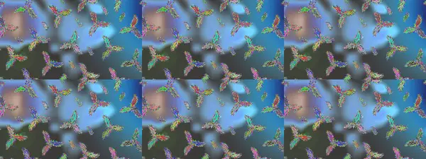 Kış. Renkli arka plan üzerinde izole suluboya kar taneleri. Kış sembolü. Raster illüstrasyon.