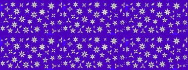 Suluboya tarzında mor renkler üzerinde. Küçük çiçekli yay deseni çiz. Raster illüstrasyonu.