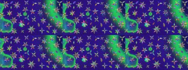 Suluboya tarzında mavi renkli çiçekler. Mavi renkte çiçeklerle birlikte çiçek deseni çiz.