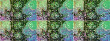 Çiçek çelengi. Güzel, parlak, pürüzsüz kumaş, tuval. Raster illüstrasyonu. Eski moda arka plan. Şablon, pürüzsüz, çiçekli kenar. Kıvırcık, parlak örgü.