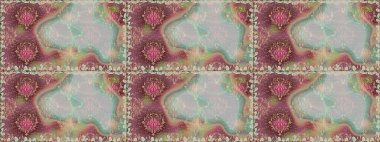 Şirin çiçek elementleri. Renkli Bahar Temalı Kusursuz Arkaplan. Kusursuz desenli, modaya uygun kumaş deseni. Raster illüstrasyonu. Düz Çiçek Elementleri Tasarımı.