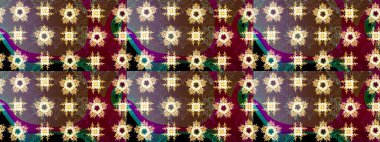 Renkli elementlerle Raster ilginç desen