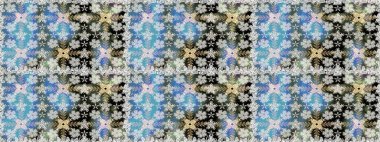 Suluboya tarzında gri renkli çiçekler. Raster illüstrasyonunda kusursuz çiçek deseni.