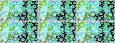 Çiçek ve yapraklı karalama şeklinde Raster çiçek deseni. Yumuşak, bahar çiçekleri mavi ve nötr renklerde. Raster illüstrasyonu.