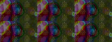 Kumaş desenli papatya çiçeği detayı. Gri renkli çiçekler.