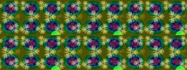 Gömlek baskısı için çiçek boyası. Yeşil renkli çiçekler. Çiçek eskiz kalıbı geçmişi.