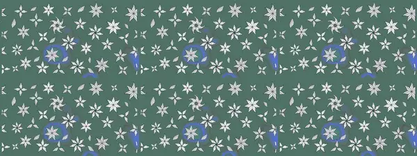 Raster - stok. Yeşil çiçekli eskiz deseni, suluboya çiçek deseni, sevimli çiçek, duvar kağıdı, kart veya kumaş için fayanslı.