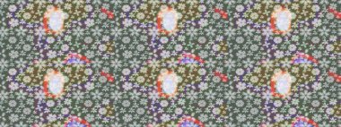 Poster ya da kapak için arka plan. Yapraklı çizim şekli. Şirin, zarif çiçekler Raster illüstrasyonu. Tekstil için figür. Davetiye ve kartpostal tasarımı için dekoratif çiçek unsurları.