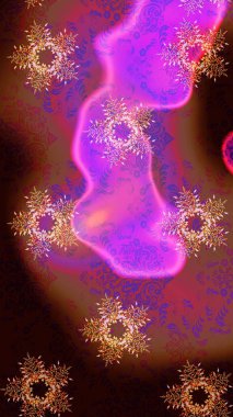 Raster illüstrasyonu. Kar taneleri ve raster arkaplanlı Noel karalaması deseni.