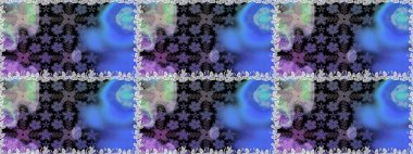 Küçük çiçekte güzel bir desen var. Raster deseni. Çiçek kompozisyonu. Doğa. Çiçek kolajı. Çiçek arkaplan. - Mavi ve gri çiçekler.