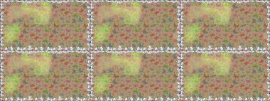 Kumaş, kağıt, ambalaj kâğıdı ve duvar kağıdı tasarımı için güzel bir arka plan. Raster illüstrasyonu. Renkli kelebeklerin kusursuz arka planı.