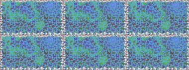 Kusursuz desen. Kumaş, tekstil, baskı ve davetiye örnekleri. Doğadaki güzellik. Mavi ve yeşil arka planda uçan güzel kelebek. Raster..