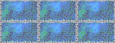 Kusursuz. Kumaş, tekstil, baskı ve davetiye. Mavi ve mor soyut arka planda gece kelebekleri. Raster illüstrasyonu.