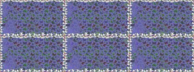 Fantezi sevimli illüstrasyon. Raster illüstrasyonu. Mor ve mavi kelebek çizimi. Kıyafetler, erkekler, kızlar ve duvar kağıtları için soyut, pürüzsüz desen. Güzel suluboya kelebekler.