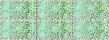 Raster illüstrasyonu. Tekstil, duvar kâğıtları, web sayfası arkaplanları ve yüzey dokuları için mükemmel. Tarafsız ve yeşil renkli şirin kelebek deseni. Tropikal temada kelebek çiçek deseni.