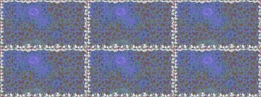 Fantezi sevimli illüstrasyon. Raster illüstrasyonu. Mavi ve kahverengi arka planda suluboya kelebekler. Erkekler, kızlar, elbiseler, duvar kağıtları için soyut, pürüzsüz desen.