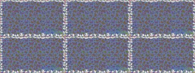 Raster. Mavi ve kahverengi renkli sanat kelebekleri. Çocuk kelebeklerin pürüzsüz deseni. Kağıt, kumaş, ambalaj kağıdı ve duvar kağıdı tasarımı için sevimli bir arkaplan.