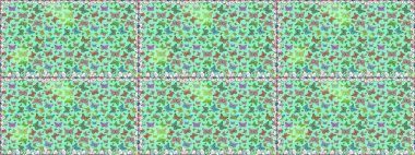 Karala, karala, karala. Mavi ve yeşil renkler üzerine illüstrasyon. Kusursuz desen. Raster illüstrasyonu. Tekstil baskısı için ekose kelebek.