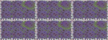 Dekoratif el çizimi kelebekler. Menekşe ve nötr renkler üzerine resim. Güzel bir kumaş tasarımı. Raster illüstrasyonu.