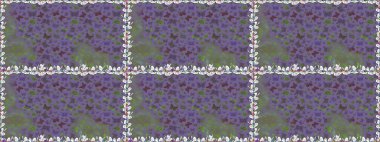 Parmak izi dokuları için sevimli kelebek deseni. Raster illüstrasyonu. Mor ve gri kelebek desenleri. Giysi tasarımı için dekor arkaplanı.