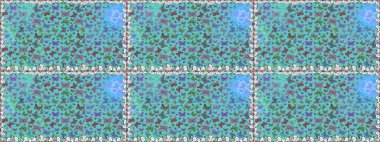 Ambalajlar, duvar kağıtları, kumaş tasarımı ve kağıt için hoş bir arkaplan. Kelebek desenli güzel çizim tasarımı. Kusursuz. Mavi ve nötr renkte resimler.