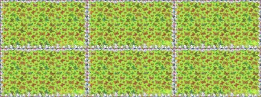 Kusursuz. Rastgele yeşil ve kahverengi kelebekler sevimli desenler. Davetiye, kart ve parmak izi için basit kadınsı bir model. Raster illüstrasyonu. Kelebek yeşil ve kahverengi arka planda.