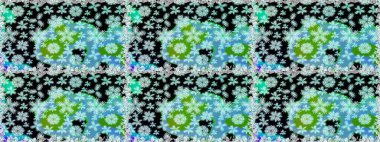 Moda arka planında parlak buketler. Sevimli, pürüzsüz desenli, küçük çiçekli, klasik tarzda. Kumaş, duvar kağıdı ve kağıt üzerine baskı yapmak için gelişen arka plan. Raster illüstrasyonu.