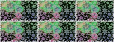 Raster suluboya çiçek deseni, narin çiçekler, gri ve nötr çiçekler, tebrik kartı şablonu. Güzel kumaş deseni.