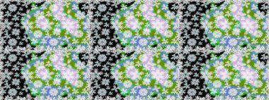 Küçük çiçekte güzel bir desen. Küçük renkli çiçekler. Motley illüstrasyonu. Moda baskıları için zarif bir şablon. Çiçekli bahar çiçekleri. Kusursuz..