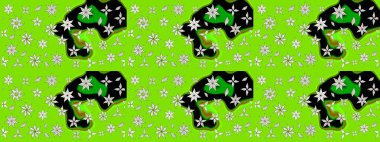 Moda baskıları için zarif bir şablon. Modern çiçek arkaplanı. Halk tarzı. Parlak renkli çiçekleri ve yeşil yaprakları olan harika bir çiçek deseni..