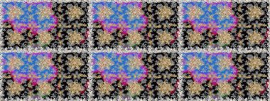 Şam, tasarım için kusursuz desen. Gri renklerde, altın elementli, pürüzsüz desen.