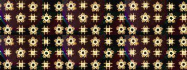 Kahverengi kıvırcık çiçekler kahverengi renklerde şekillenir. Raster illüstrasyonu. Klasik çiçek tasarım elementleri.