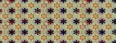 Soyut kar taneleri arkaplanda izole edilmiş düz dizayn. Kar tanesi rengarenk desen. Kar taneleri deseni. Raster kar taneleri arka planda. Raster illüstrasyonu.