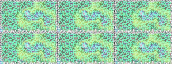 Soyut, pürüzsüz bir arkaplan. Duvar kağıtları, web sayfası geçmişi, yüzey dokuları, tekstil için mükemmel. Raster Kelebekleri deseni. Tropikal kelebeklerle mavi ve yeşil renkli resimler.