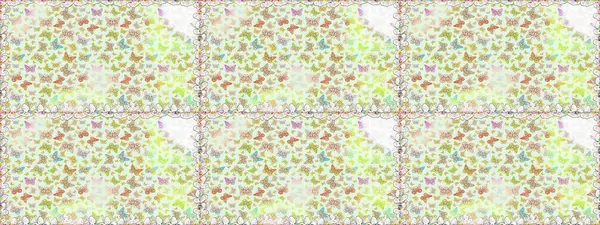 Çizim, karalama, karalama. Erkekler, kızlar, elbiseler, duvar kağıtları için soyut, pürüzsüz desen. Sonsuz. Kelebeklerle kusursuz desen. Raster illüstrasyonu.