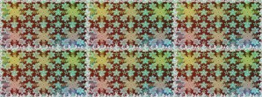 Kusursuz desenli oryantal süs. İslam tasarımı. Raster altın tekstil baskısı. Kahverengi renklerde altın desenler ve altın elementler. Çiçek karoları.