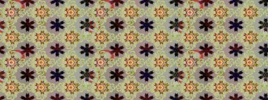 Soyut kar taneleri arkaplanda izole edilmiş düz dizayn. Kar tanesi rengarenk desen. Kar taneleri deseni. Raster kar taneleri arka planda. Raster illüstrasyonu.