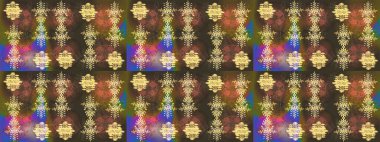 Kış kar tanesi. Kar Tanesi Simgesi. Kar Tanesi Raster illüstrasyonu. Kahverengi, sarı ve yeşil renklerde izole edilmiş.