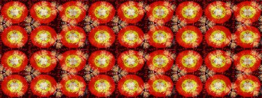 Kırmızıda çiçekler. Eskiz arkaplan modeli. Suluboya, elle çizilmiş. Raster stoku.