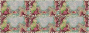 Renkli çiçekler ve yapraklarla renksiz çiçek desenleri inanılmaz. Moda baskıları için zarif bir şablon. Halk tarzı. Modern çiçek arkaplanı.