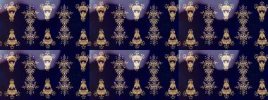 Raster illüstrasyonu. Siyah, gri ve nötr kar taneleri. Kar tanelerinin soyut arkaplanlı Noel şablonu. Noel ve yeni yıl moda baskıları için tatil tasarımı. Renkler.