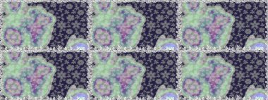 Soyut etnik raster kusursuz desen. Arkaplan dokusu, duvar kağıdı, çiçek temalı gri renkler. Kabile sanatı boho baskısı, klasik çiçek arkaplanı.