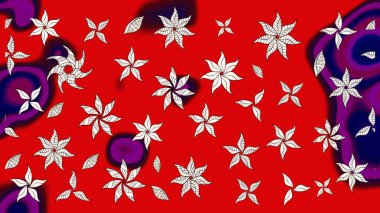 Yapraklı çizim şekli. Şirin, zarif çiçekler Raster illüstrasyonu. Poster ya da kapak için arka plan. Tekstil için figür. Davetiye ve kartpostal tasarımı için dekoratif çiçek unsurları.