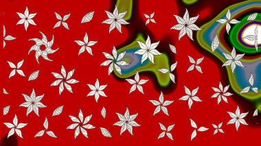 Çiçekli çiçek deseni, suluboya. Raster deseni. Süslü kumaş deseni.