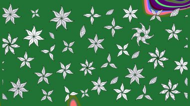 Raster Illustrasyon 'daki Çiçek Deseni' nin son moda çizimi. Güzel kumaş deseni. Renkli Yaz Temalı eskiz kalıbı. Düz Çiçek Elementleri Tasarımı.