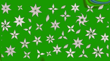 Tomurcukları papatya çiçekleri olan sevimli bir çiçek deseni. Eskiz geçmişi. Raster illüstrasyonu. Kumaş, tekstil, duvar kağıdı baskısı için. Eski usul. Miles Fleur, dandik süs.