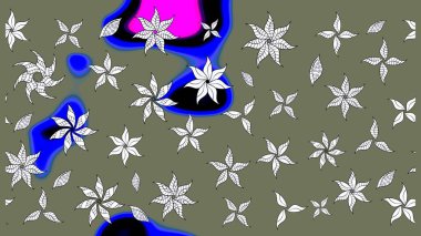 Çiçekli yumuşak bir eskiz şekli. Raster çiçekleri klasik tarzda çizilmiş. Yumuşak, yeşil renkli bahar çiçekleri. Raster illüstrasyonu.